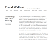 Tablet Screenshot of davidwalbert.com